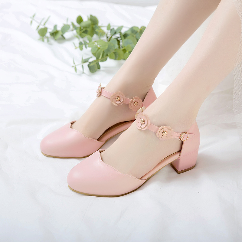 Children's Sandals Girls' Toe Women's Shoes Sweet Cute Princess Shoes Girls' High Heels Korean Style Summer New