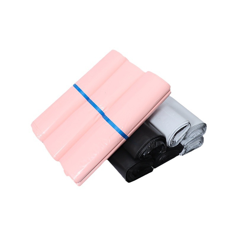 Express bag packing bag waterproof bag bulk packaging bag thickened custom semi-new white pink e-commerce