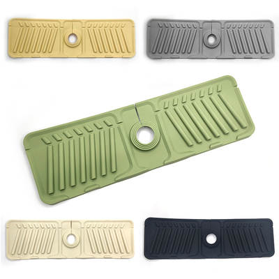 Raised Slope drain mat faucet sink splash-proof water mat drain mat pool non-slip soap mat splash-proof mat