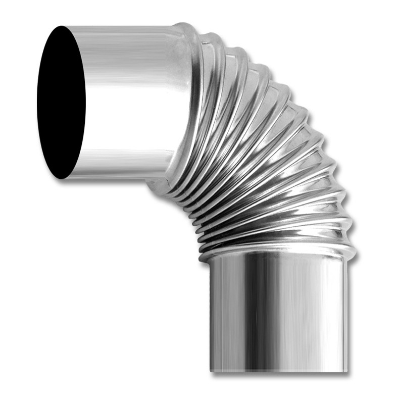 Stainless steel chimney wood stove elbow wood stove wood burning stove outdoor household rural heating smoke exhaust pipe ventilation