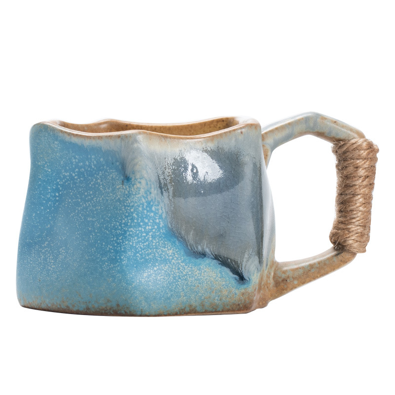Special-shaped mug vintage ceramic cup cross-border supply irregular Cup stoneware water cup high-looking coffee cup