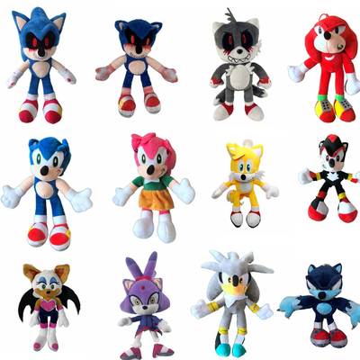 Large quantity discount anime movie sonic Hedgehog sonic Super sonic plush toy doll