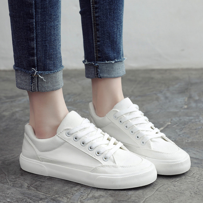 2023 Summer New Fashion All-match Casual Men's Shoes Low-top Sports Sneakers Canvas White Trendy Shoes Cloth Shoes White Shoes