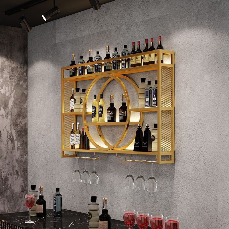 Nordic Iron wine rack wall decoration metal rack hanging Cup rack wall hanging rack creative wine display rack