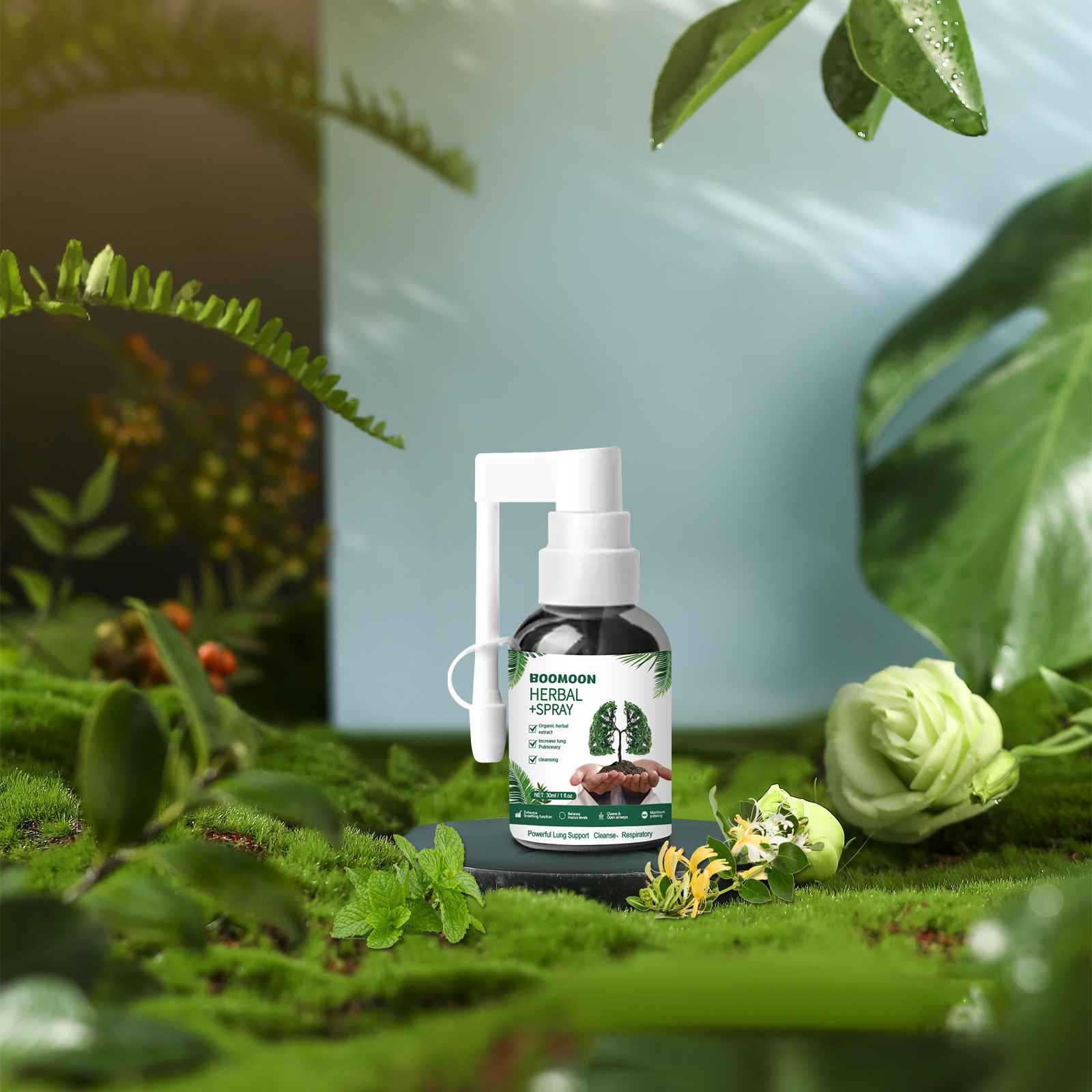 Cross-Border Hot-Selling Boomon Lung Cleansing Spray Relieves Nasal Congestion, Runny Nose, Nasal Discomfort, Nasal Cavity Cleaning Care Spray