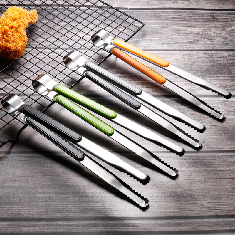 Stainless Steel Food Clip Korean Barbecue Clip Malatang Buffet Clip Baking Bread Steak Clip Lender Clip