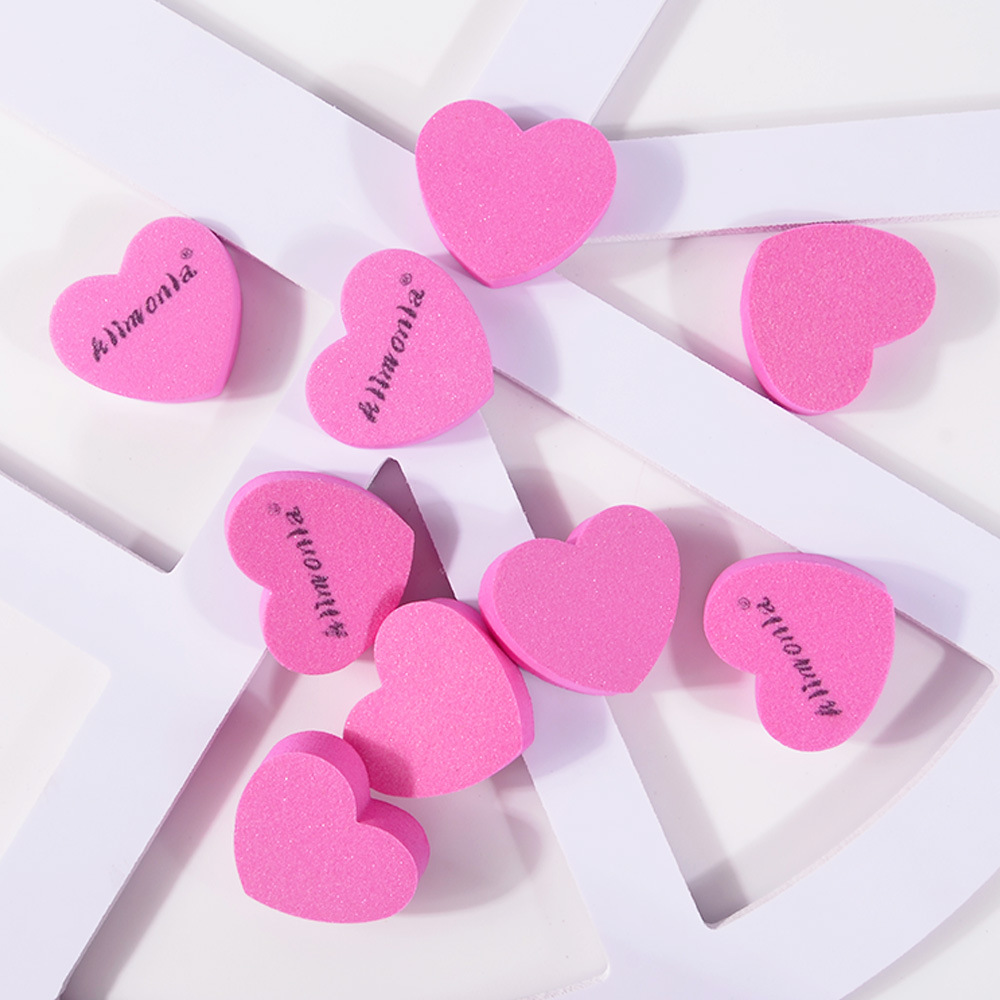 Factory direct supply mini love nail nail file washable sponge polishing nail tools wholesale
