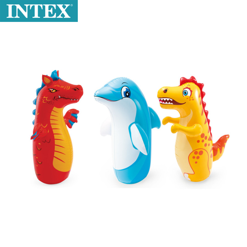 INTEX 44669 3D animal tumbler children's inflatable toys boxing bag bottom water injection leisure toys