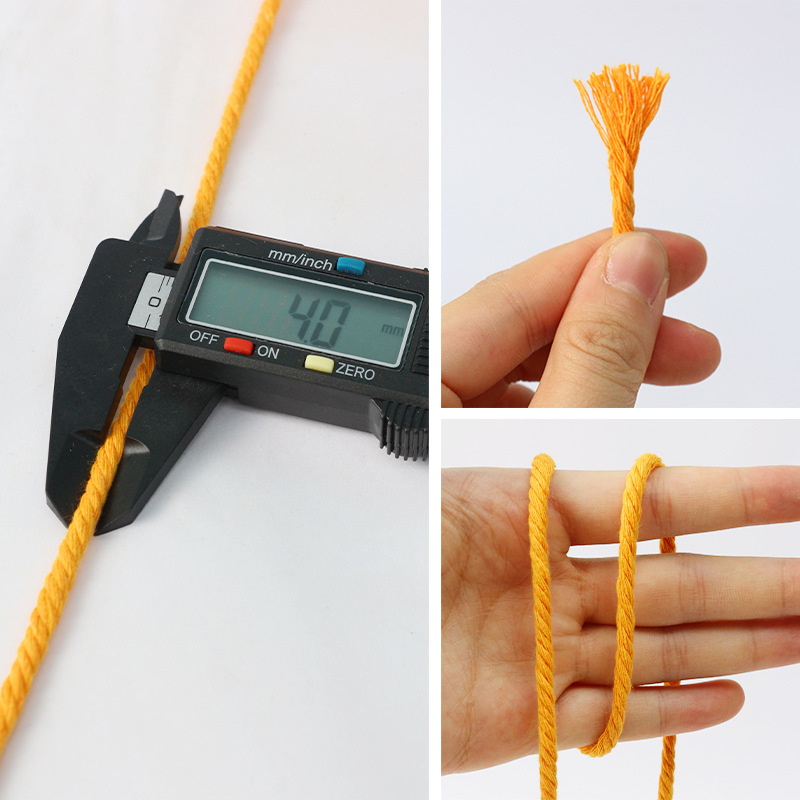 More than 2mm3mm4mm specifications color handmade cotton rope material bottle jar winding handicraft woven cotton rope material