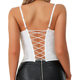 Cross-border Ins Women's Dress Fish Bone Steel Ring Wrap Chest Breasted Backless Vest European and American Style Sexy Solid Color Lace Sling
