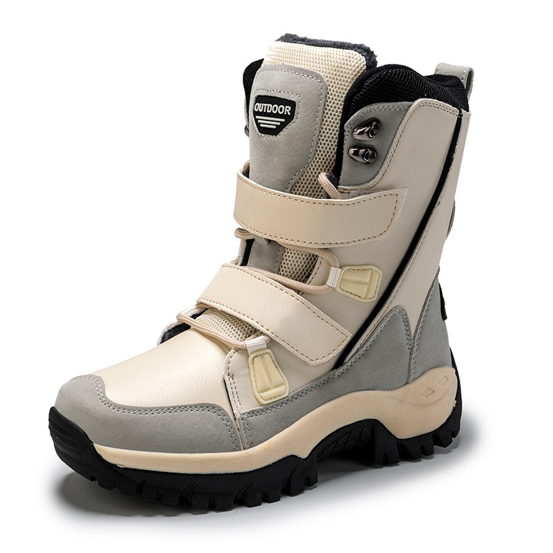 2024 foreign trade outdoor travel large size wholesale cross-border magic buckle long tube snow boots cotton shoes
