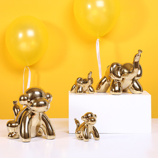 Modern Simple Elephant Monkey Ornaments Nordic Ins Creative Golden Home Accessories Wine Cabinet Hallway Soft Decorations