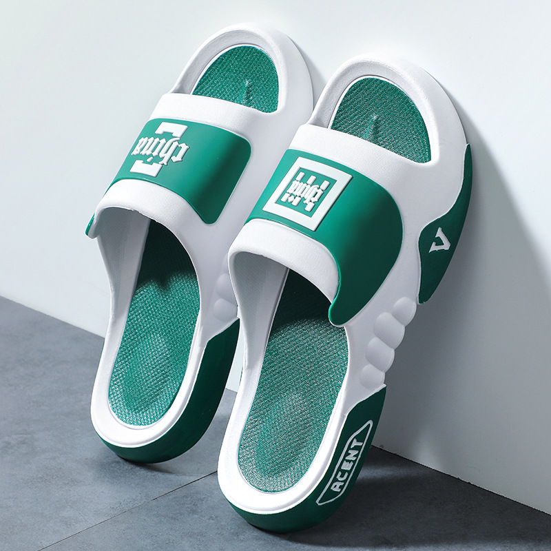 Slippers Men's Summer Home Non-slip Thick Bottom Feeling 2024 New PVC Jieyang Plastic Sandals Wholesale