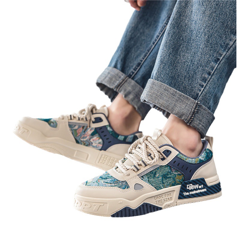 National Fashion men's shoes 2023 new summer breathable versatile niche original casual board shoes thick bottom non-slip sports fashion shoes