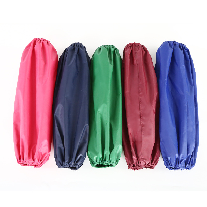 White Labor Protection Wear-resistant Work Sleeve Men's and Women's Kitchen Home Sleeve Canteen Waterproof Oil-proof Sleeve Wholesale