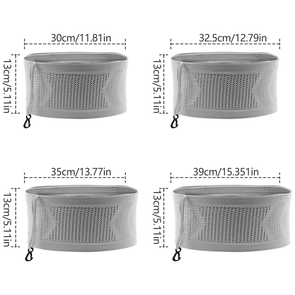 Sports riding waist support waist bag breathable comfortable large capacity running fitness portable high elastic waist bag with Hook