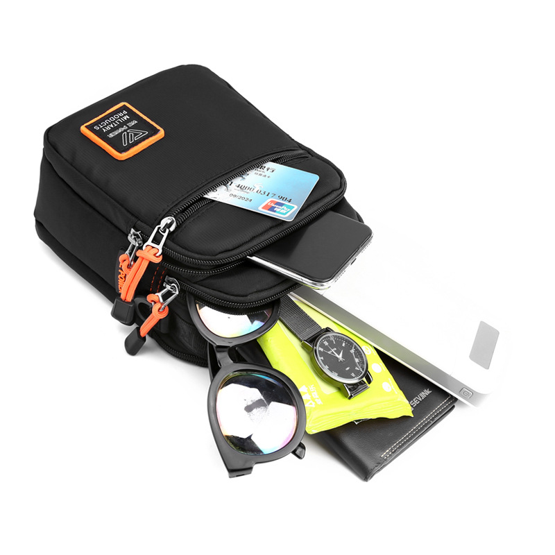New Men's shoulder bag outdoor leisure messenger bag multifunctional travel belt hanging bag sports waterproof small bag