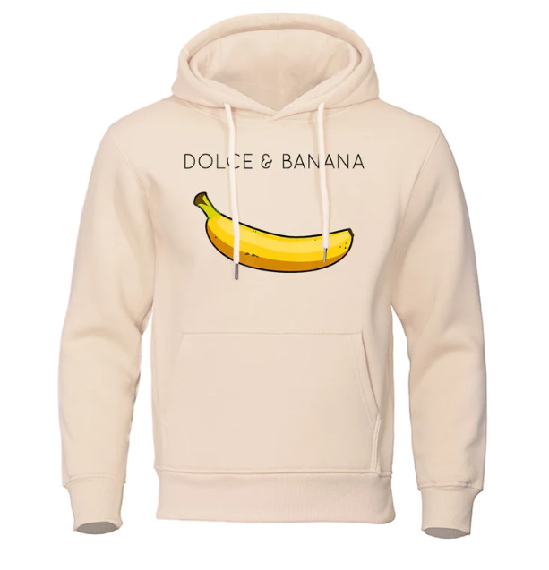 SOURCE manufacturers new banana and loose hoodie 3D leisure sports pullover sweater