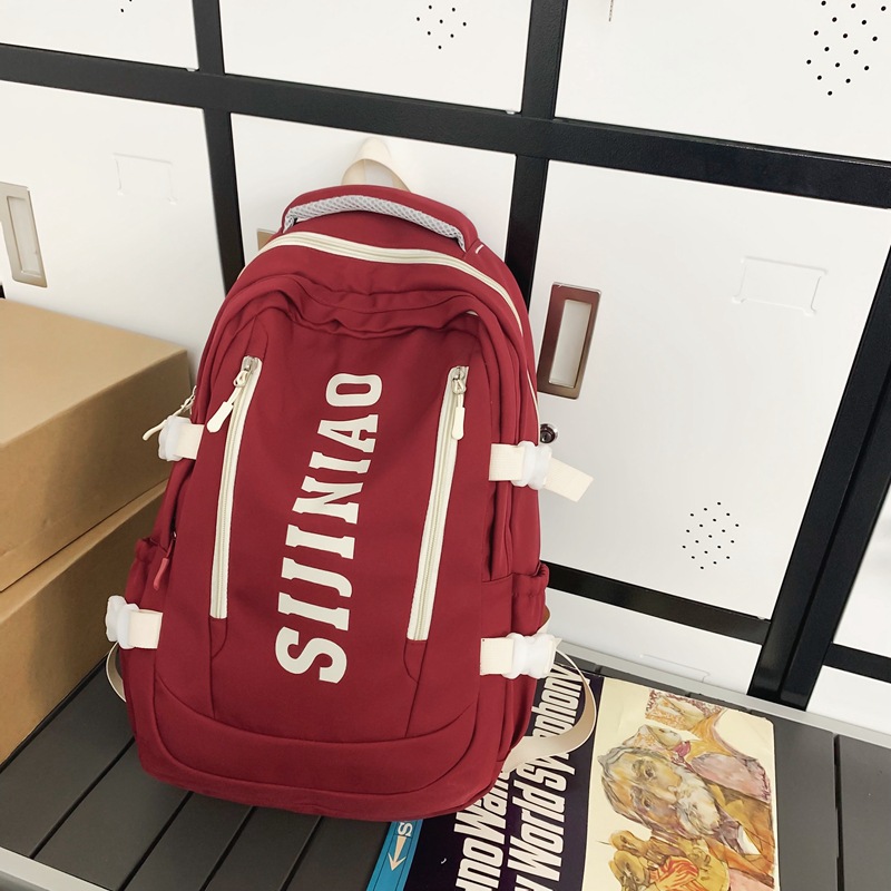 Schoolbag Female College Students American Campus High School Junior High School Students Travel Backpack Men's Japanese Tooling Large Capacity Backpack