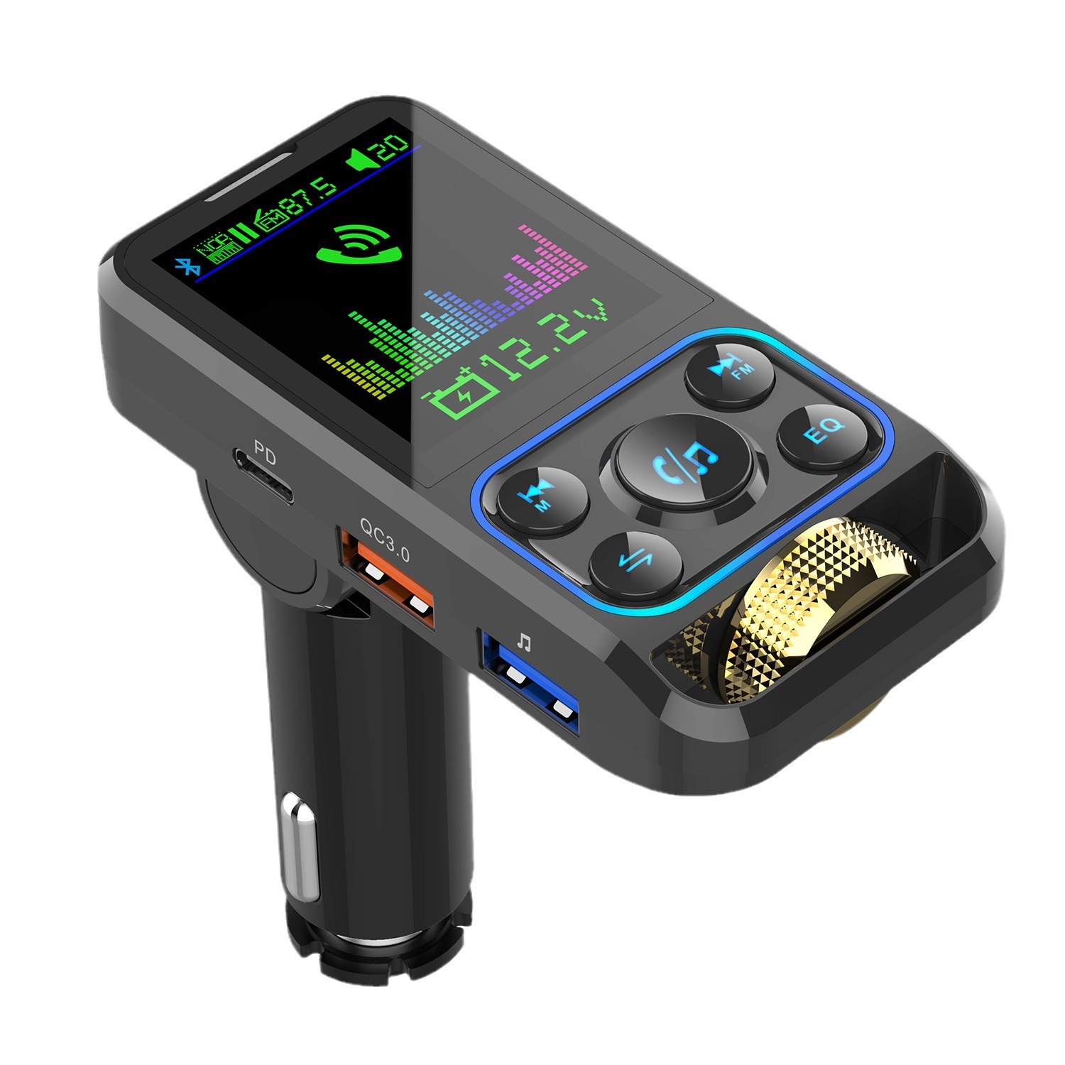 Car Bluetooth MP3 Player Hands-free Lossless Sound Quality HD Frequency Display Car MP3 Charger Super Fast Charge