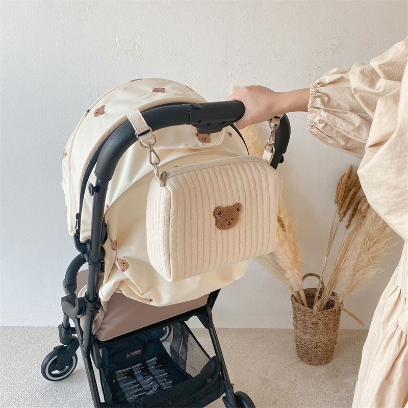 Korean Dotto Baby Carriage Hanging Bag Multi-function Bear Mummy Bag Baby Waler Artifact Accessories Storage Bag