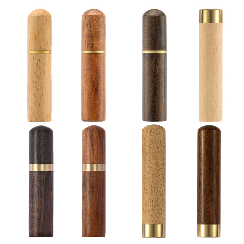 Factory wholesale brass wooden toothpick box sandalwood toothpick barrel home embroidery needle convenient craft gifts