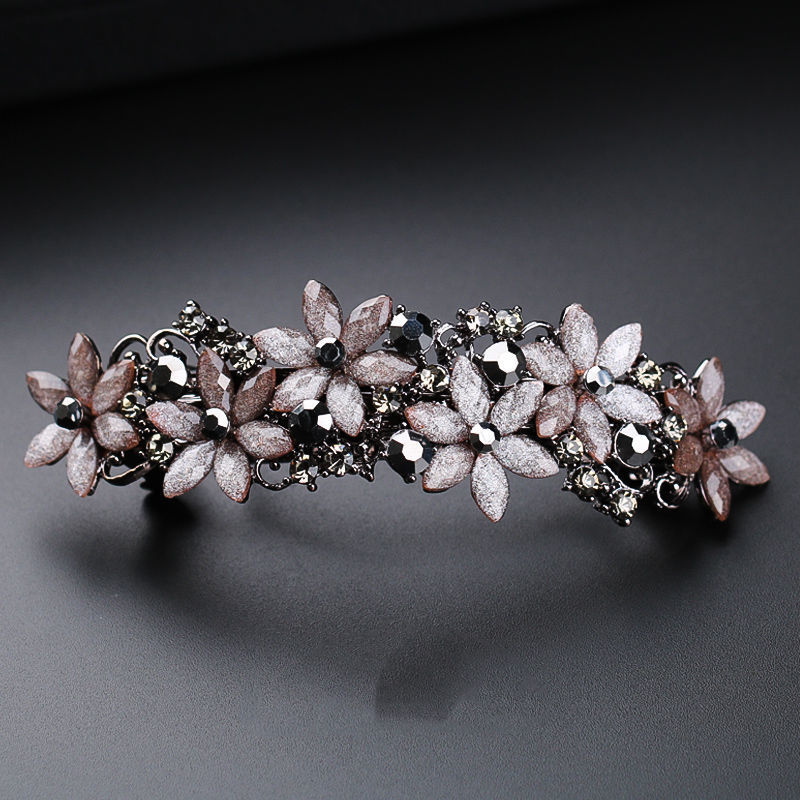 Hairpin Back Head Horizontal Clip Large One-word Spring Clip Mother Hairpin Rhinestone Top Clip Ponytail Clip Headwear Disc Hair_voghion.com