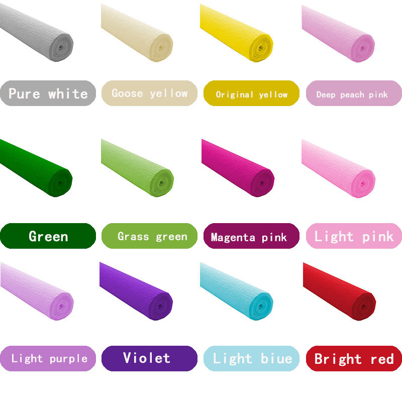Meike New Tiger factory spot curling paper Children's handmade DIY kindergarten wholesale pleated flower crepe paper