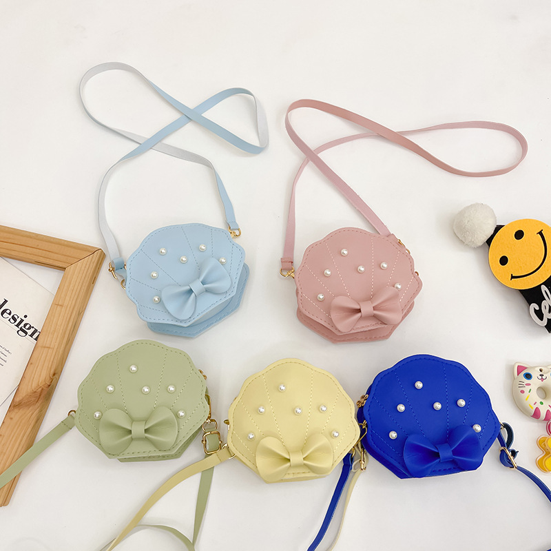 Children's Bag Korean Style Western Style Crossbody Bag Fashion Princess Pearl Bow Bag Girl Accessories Coin Purse Foreign Trade