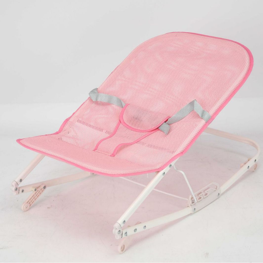 Baby rocking chair baby cradle coax baby rocking bed newborn soothing chair foldable rocking chair cushion breathable stroller
