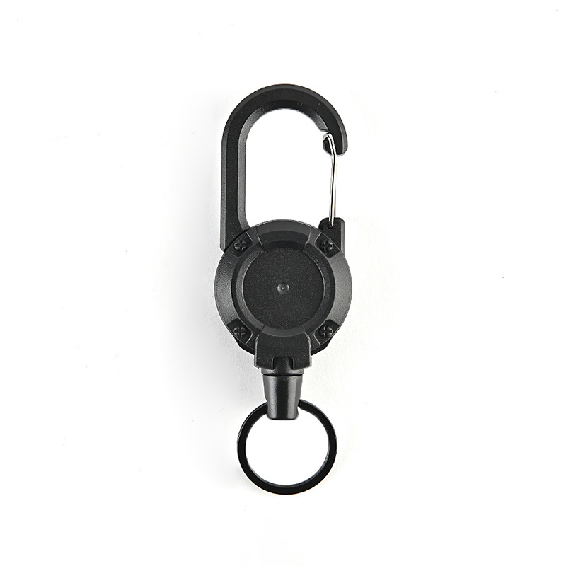 Thick wire rope 1MM retractable keychain easy pull-up buckle anti-loss high rebound easy pull-up key chain keychain