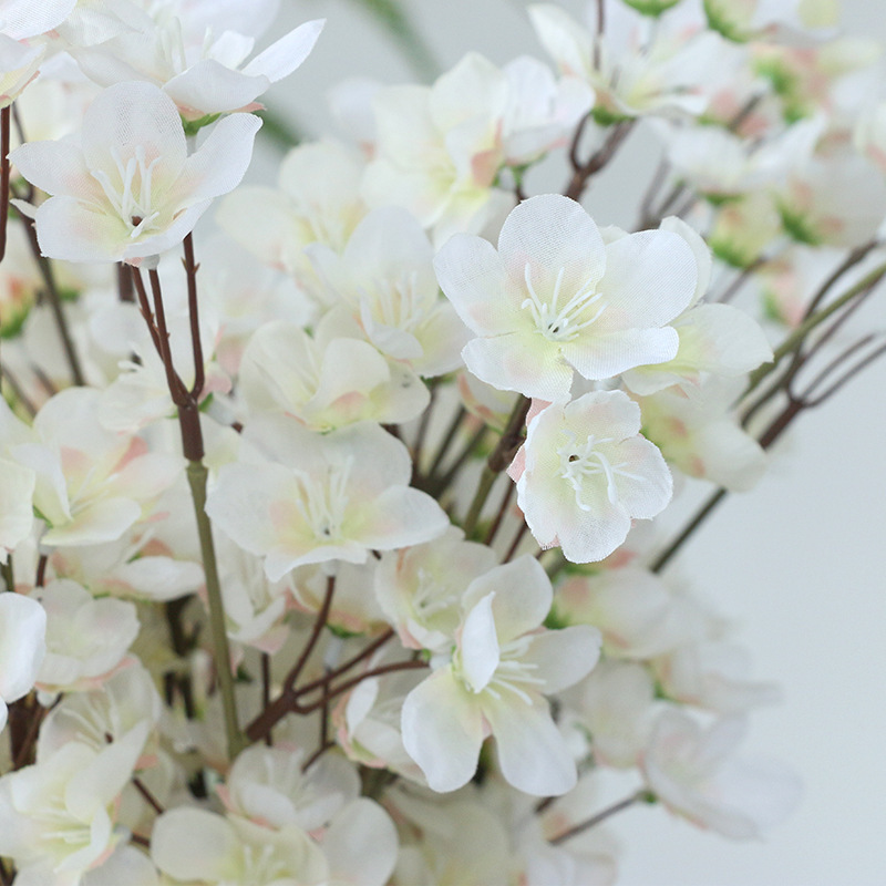 中国風の牧歌的な梅の花造花桃の花家の装飾結婚式の花壁フェイク桜の枝|undefined