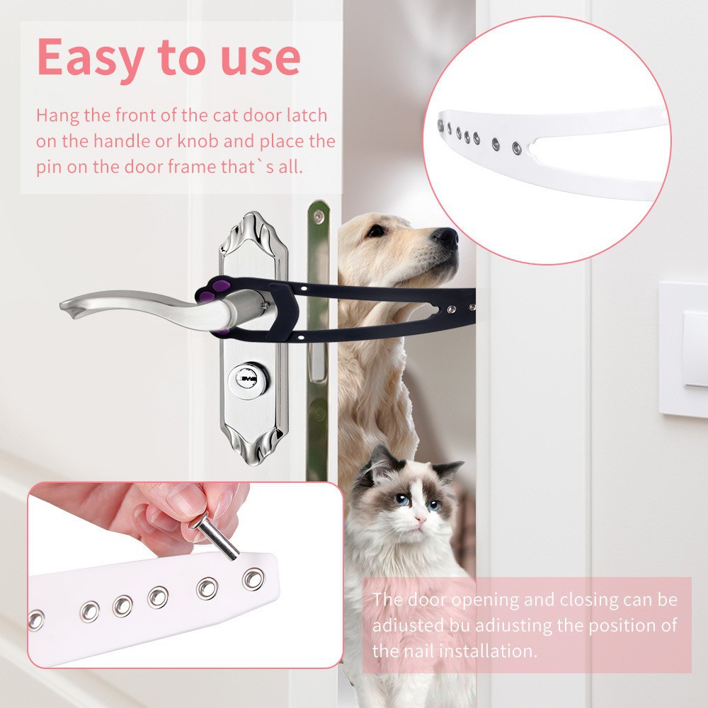 New second-generation Cat Door bracket Latch Cat Door Holder Latch prevents dogs from entering the elastic Door