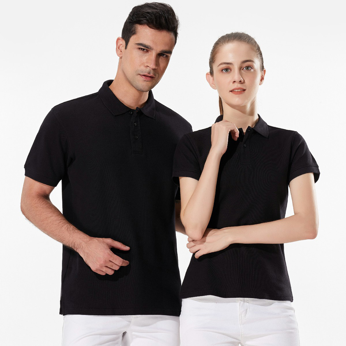 Xueyang men's 230g lapel short sleeve polo solid color overalls class clothes advertising T-shirt wholesale logo