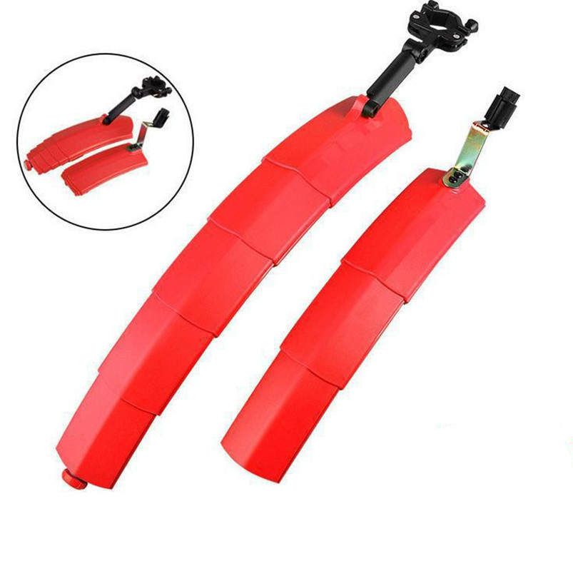 LED bicycle telescopic Fender mountain bike rain shield mud tile all-inclusive rain shield 26 inch with light