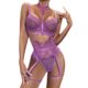 Europe and the United States cross-border fun three-piece set Amazon hot 2022 summer lace eyelash lace stitching with hanging neck foot ring