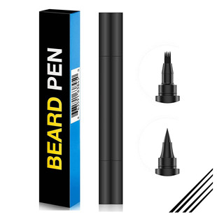 Single Large Two-in-One Double Head Four-Forked Beard Beard Pen Beard Pen Beard Filled Eyebrow Pen Without Brush
