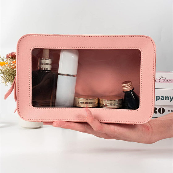 Manufacturers in stock fashion simple transparent pvc waterproof cosmetics storage bag, cross-border new wash cosmetic bag