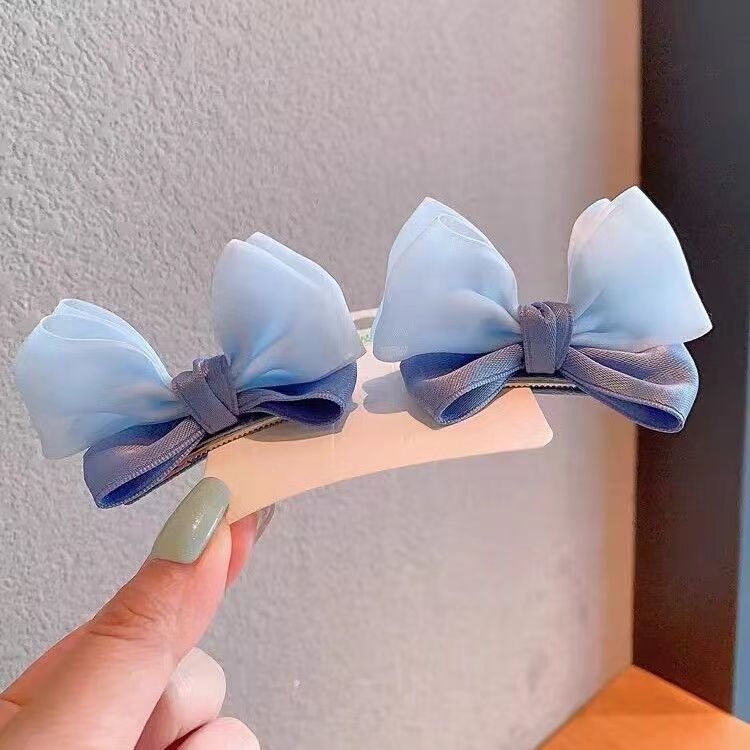 El lindo lazo tridimensional de gelatina para niños de estilo extranjero con orejas de clip y tocado de tela completa no daña al bebé._voghion.com