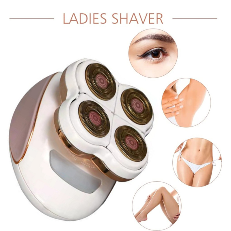 Manufacturer in stock four-head shaver women's electric USB hair removal instrument thigh body no pain marks small Shaver