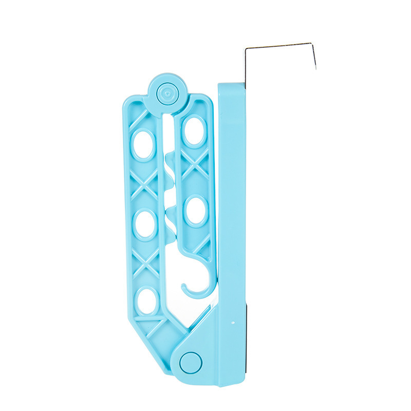 Travel Folding Hanger Student Dormitory Door Rear Frame Clothes Bar Hanger 5 Holes Folding Hanger Hook Indoor