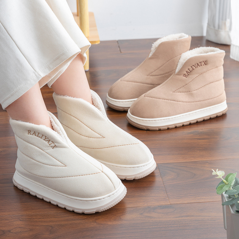 New winter couples high state cotton slippers women wear home indoor warm non-slip cotton shoes cotton boots wholesale