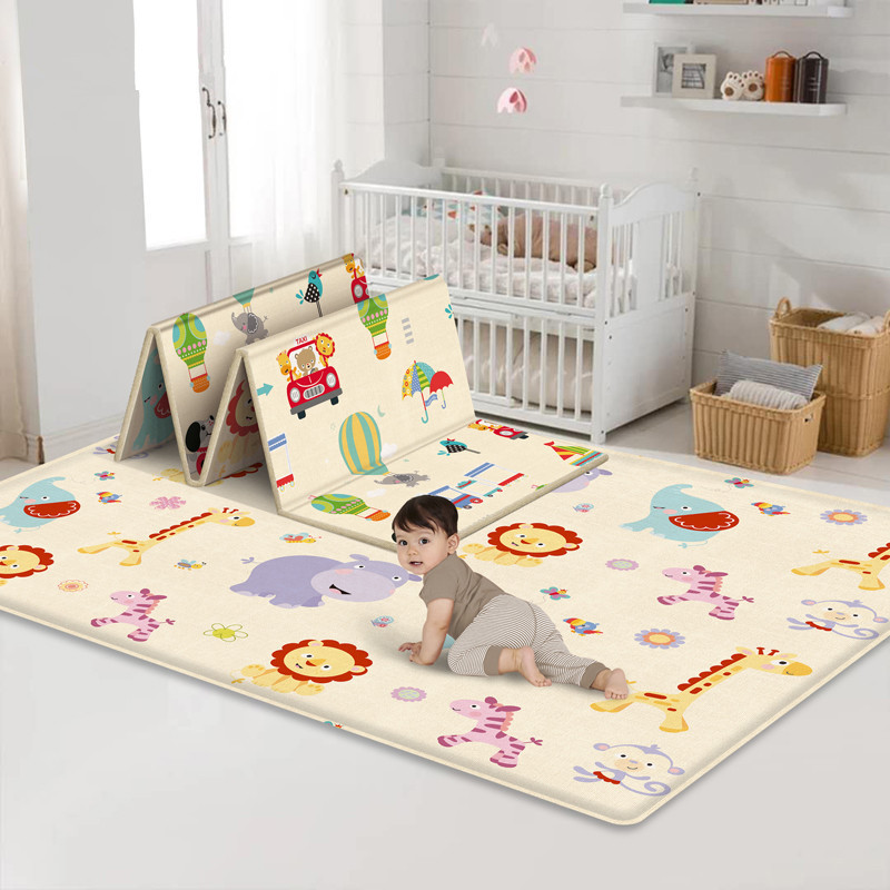 Infant Double-Sided Crawling Mat Thickened Waterproof Home Living Room Bedroom Game Floor Mat Baby Toddler Drop-Resistant Mat