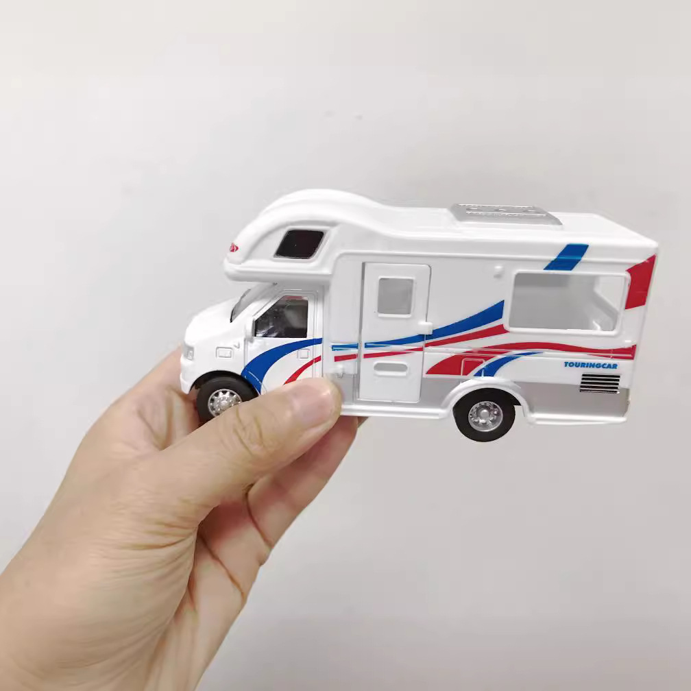 Cross-border alloy room pull back car alloy car model Travel car 5.5-inch fast food car travel car fire truck