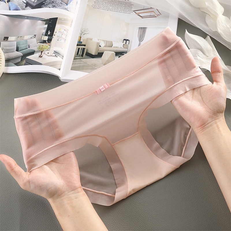 水の光のマスクの夏の日本の裸感の氷の糸の超薄いステルスの下着の女性の無痕の中腰の女性の下着の卸売り|undefined