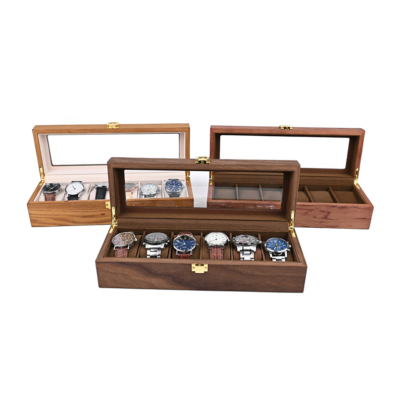 Spot wholesale 2 3 6 10 12 20 watch box retro wooden watch storage box display wooden box
