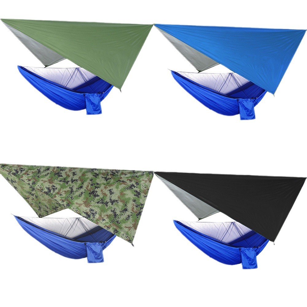 Automatic Quick Opening Mosquito Net Hammock Canopy Set Air Tent Nylon Parachute Cloth Camping Outdoor Leisure Anti-mosquito