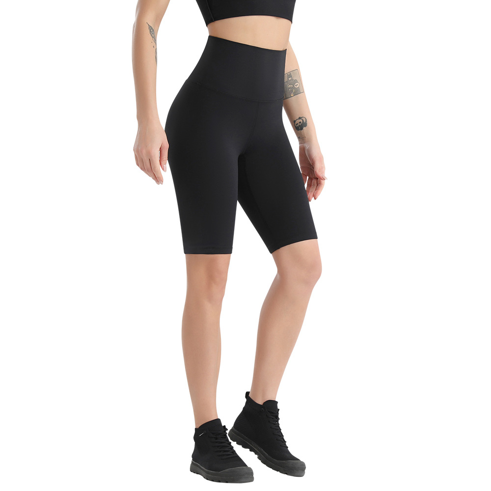 European and American Cross-border Yoga Shorts Women's High Waist Hip Lifting PRO Fitness Pants Sweaty Naked Tight Sports Pants
