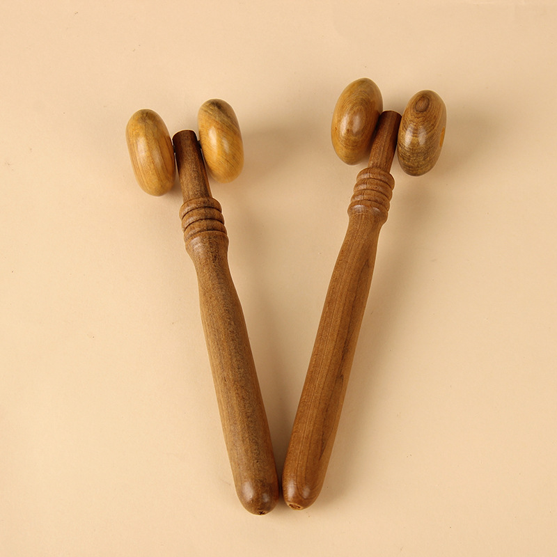 Wooden sandalwood massager hand push roller health massage multifunctional Meridian massager wooden crafts