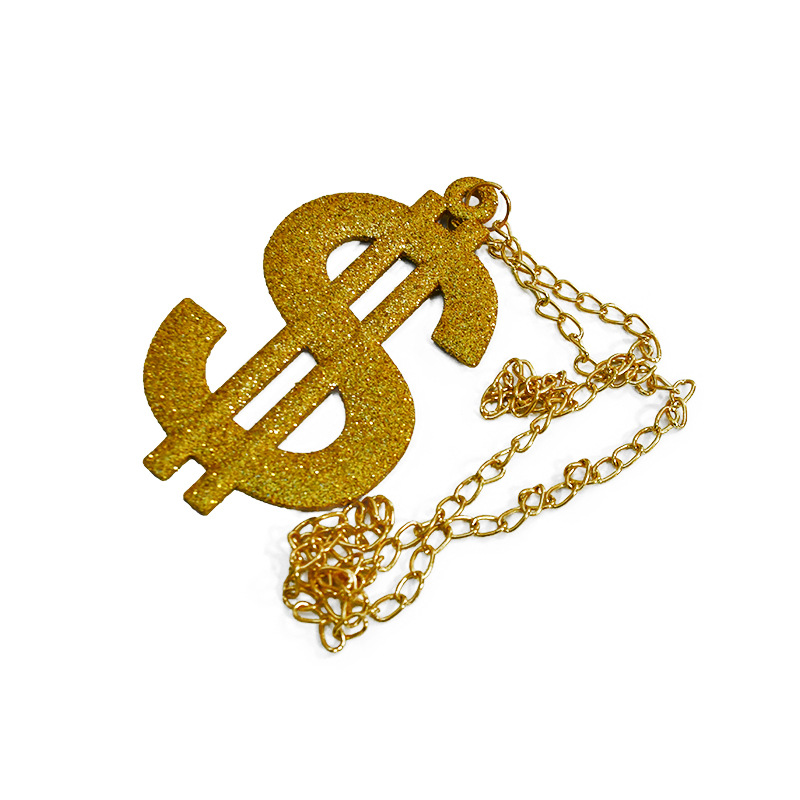 Cross-border Foreign Trade Party Masquerade Costume Props Simulation Plastic Dollar Necklace Festival Performance Toy Dollar